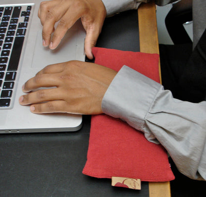 Eye Pillow in Red Denim