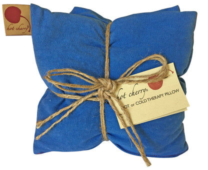 Triple Square Pillow in Blue Denim