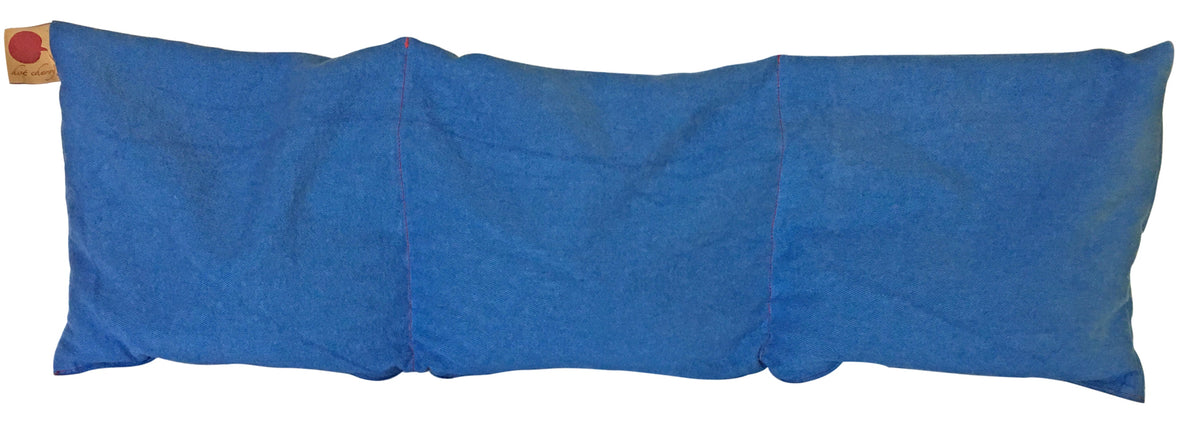 Triple Square Pillow in Blue Denim